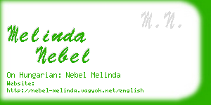 melinda nebel business card